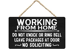 Work from Home Sign: Front Door Essential for Boundaries