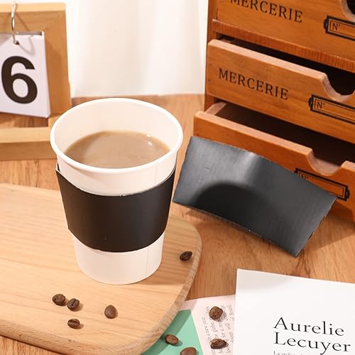 Miniatura 5 de 50 fundas de café desechables de papel kraft corrugado para tazas, soporte protector aislado de calor para tazas de café expreso de 12, 16, 20, 22,