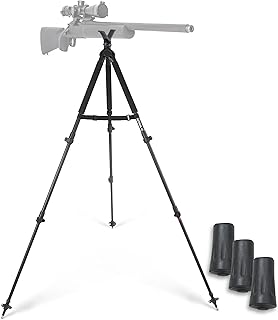 Convertible Tripod Shooting Sticks for Hunting Rifles 74in - Telescopic Monopod, Bipod, Tripod 360 Degree Swivel V Yoke Rifle Rest for Shooting with 90 Degree Swing Leg and Adjustable Feet - Tactical45