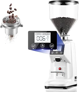 Flat Burr Grinder – Electric Coffee Grinder with LED Touch Screen