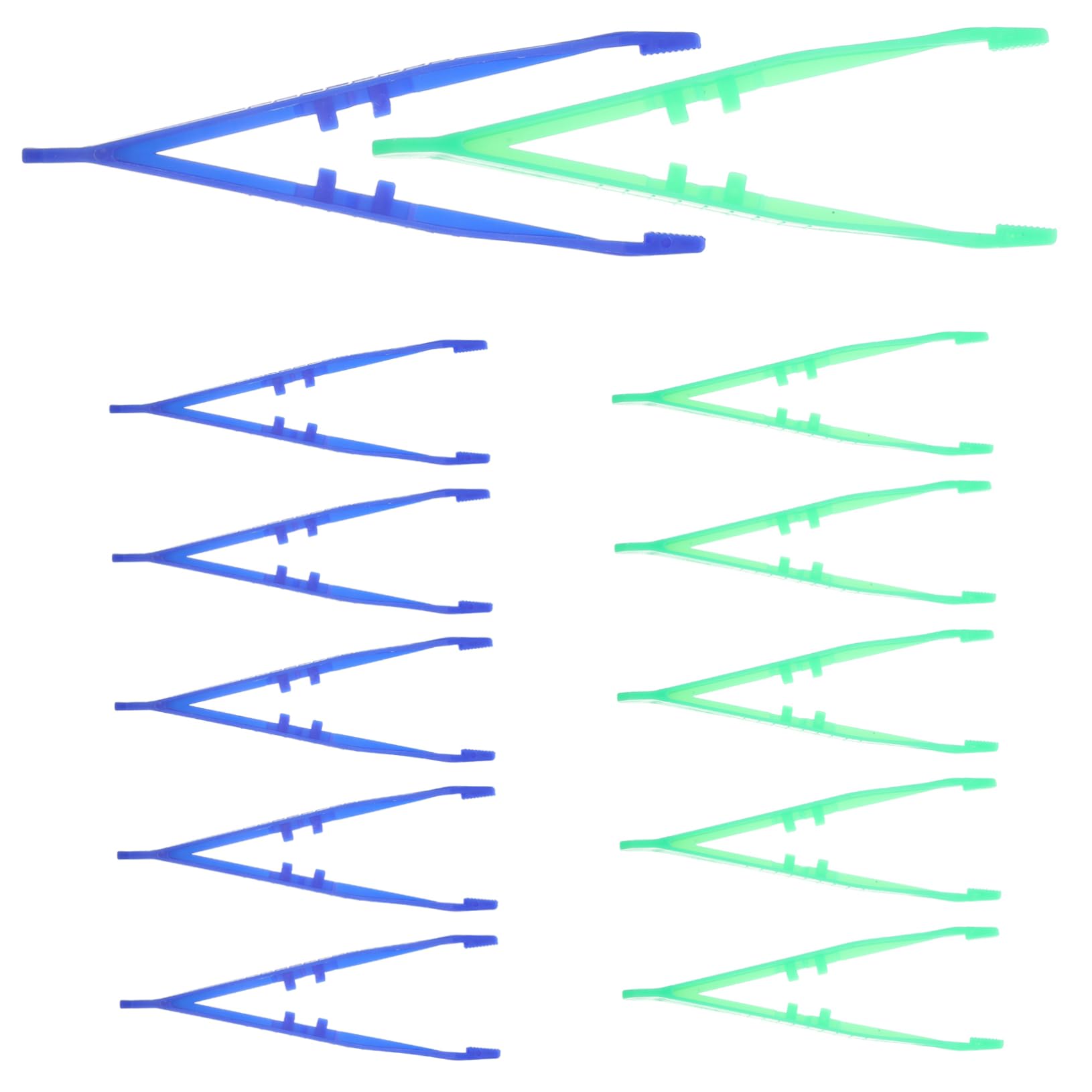 SOLUSTRE Beading Tweezers 15pcs Plastic Tweezers for Crafts Boys and Girls Friendly Easy to Hold for Home