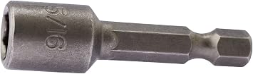 ToolPro 5/16 Inch Magnetic Nut Setter - 1-3/4 Inch Length, 8 Pieces with Interlocking Storage Box for Quick Dispensing, Professional Impact Driver Bit Set