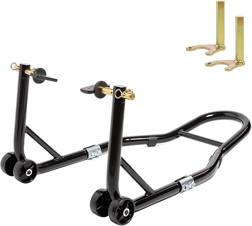 Soporte de motocicleta de elevación de rueda trasera para Yamaha Honda Kawasaki Suzuki U+L Negro