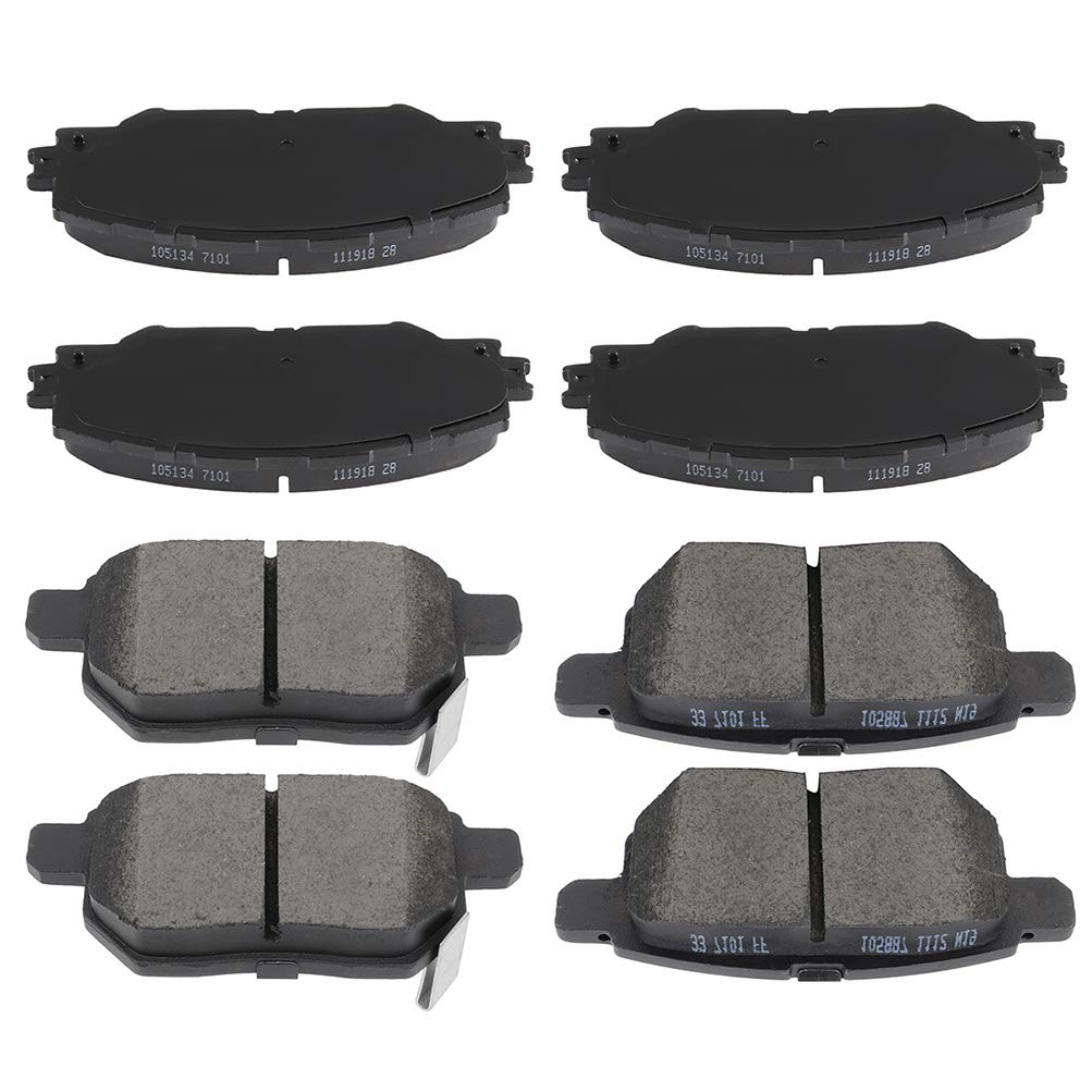 cciyu D1211 D1354 Front &amp; Rear Professional Ceramic Brake Pads Set fit For 2009-2010 For Pontiac Vibe,2011-2016 For Scion tC,2009-2013 For Toyota Matrix