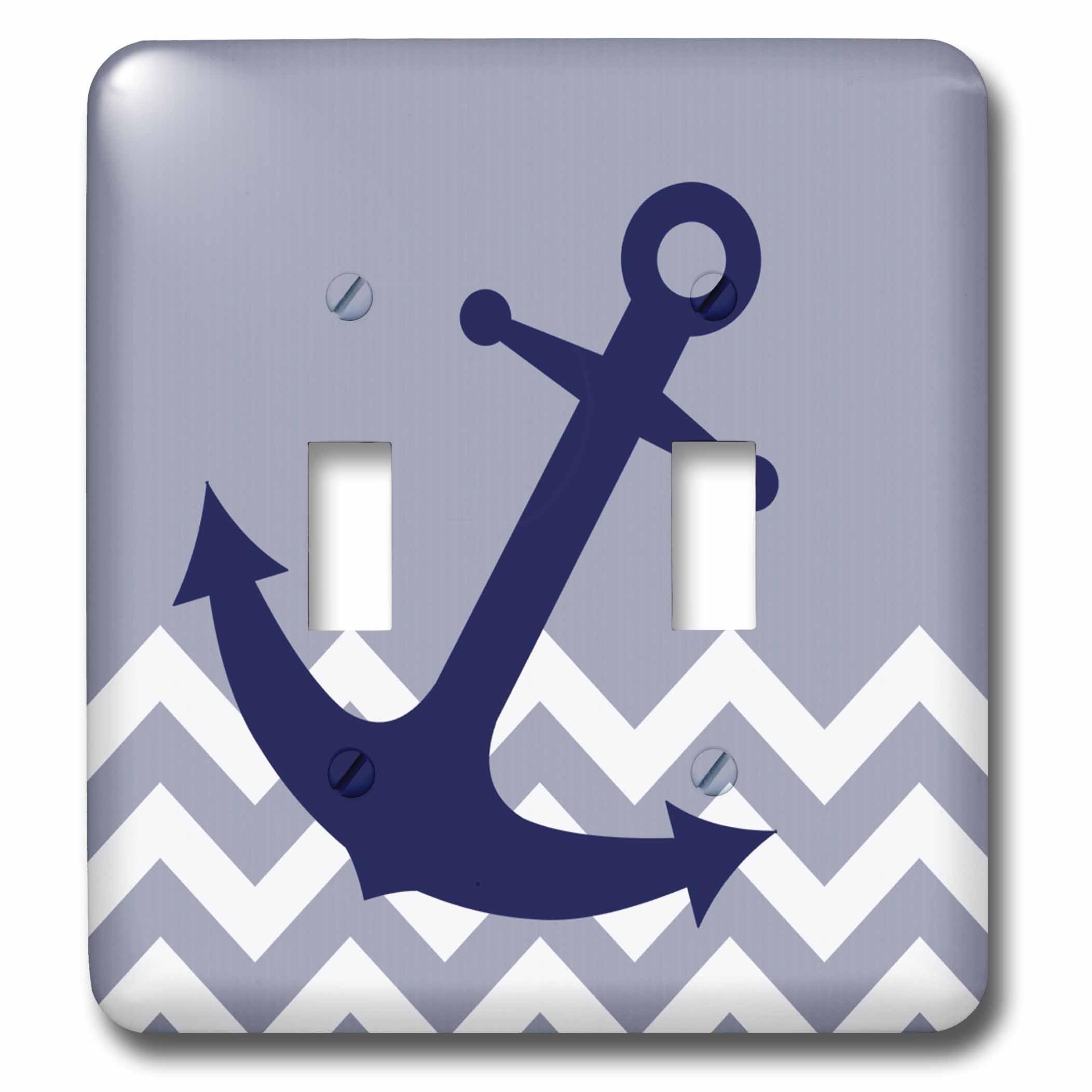 Cache pour interrupteur motif ancre marine 3dRose lsp_165790_2 pour masquer mur abîmé