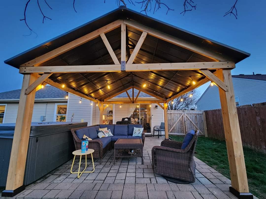 96/mo Finance Sunjoy Helena Collection 11 x 13 ft. Outdoor Patio