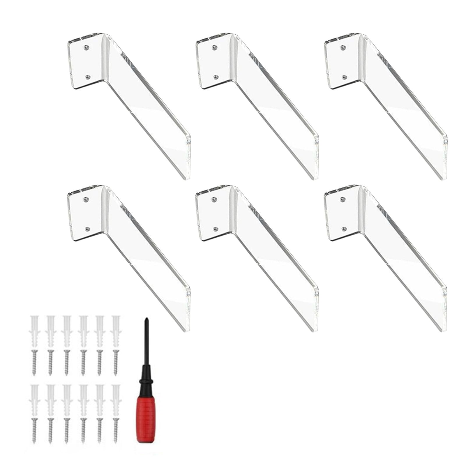 carotoe Acrylics Wall Shelf Set for Shoes Elegant Shoe Display Wall Shelf Clear Acrylics Mounts for Collectors Shoe Storage