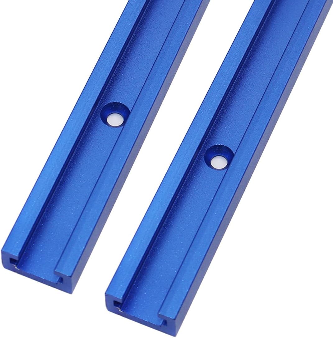 Aluminum 24/36/48 Inch T-track with Wood Screws Double Cut Profile Universal with Predrilled Mounting Holes Woodworking (48" 2P)