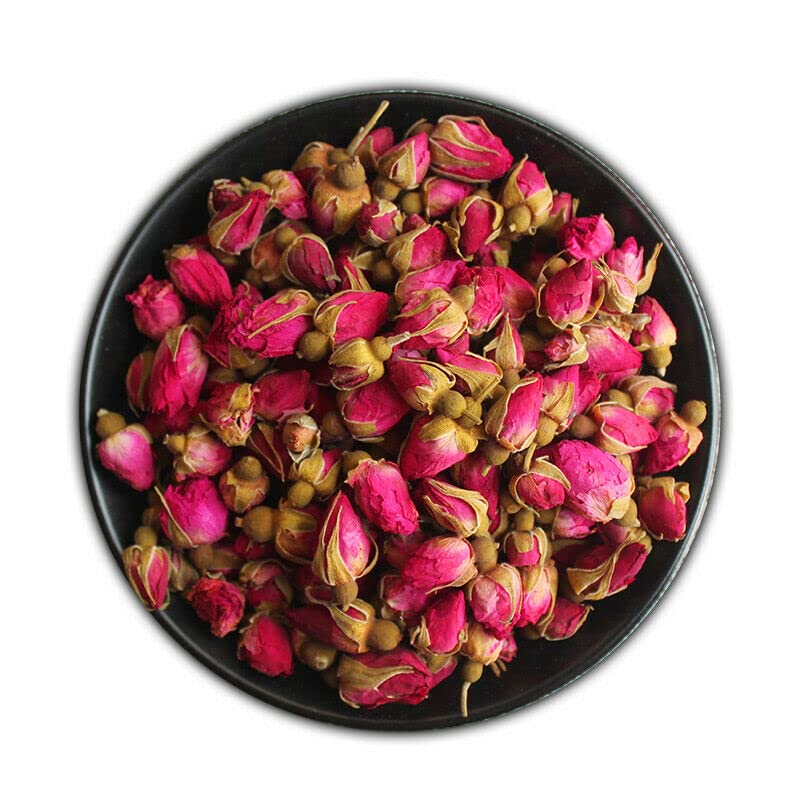 Té De Capullos De Rosa Roja Con Aroma a Flores Secas Té De Hierbas Con Un Rico Aroma a Rosas Té De Hierbas Verde OrgáNico Que Nutre La Piel (50g)