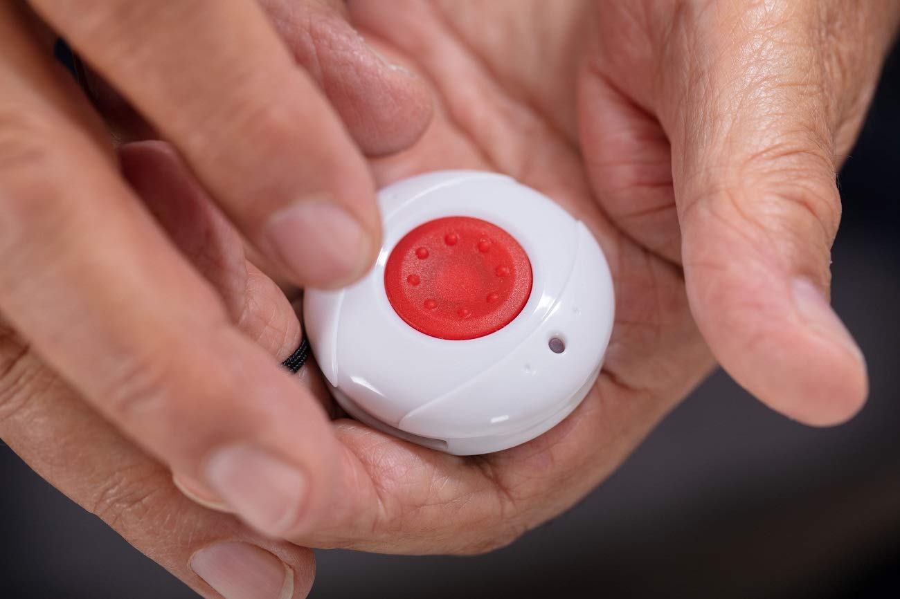 Chiamata di emergenza per anziani, sistema di allarme GSM con trasmettitore e collare impermeabile