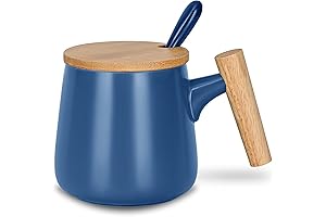 Cabtnca Tea Cup for Men: Ceramic Coffee Mug with Lid and Handle,...
