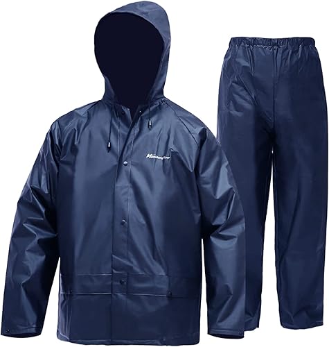 Traje de lluvia para hombre, impermeable, equipo de trabajo de lluvia, chaqueta y pantalones de lluvia ultraligeros