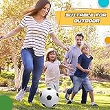 15 cm großes Fußballspielzeug für Kleinkinder, 3 Stück Gummi-Spielplatzbälle, Gummi-Hüpf-Kickball-Handball, Indoor-Training, Übung, Sport, Geschenk für Jungen, Pool, Hinterhof, Sand (mit Luftpumpe)