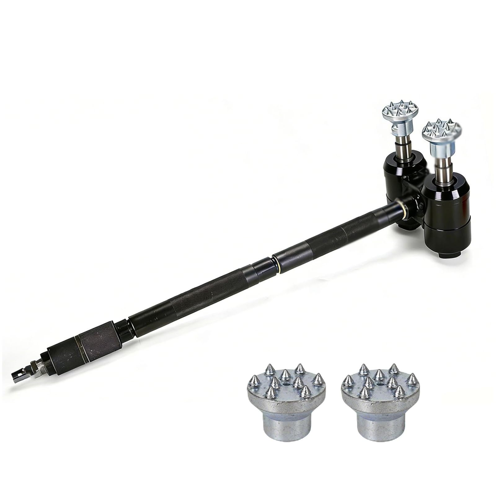 HTDRE Pneumatic Bush Hammer with Replaceable Heads, High-Frequency Impact for Stone and Concrete Surface Finishing