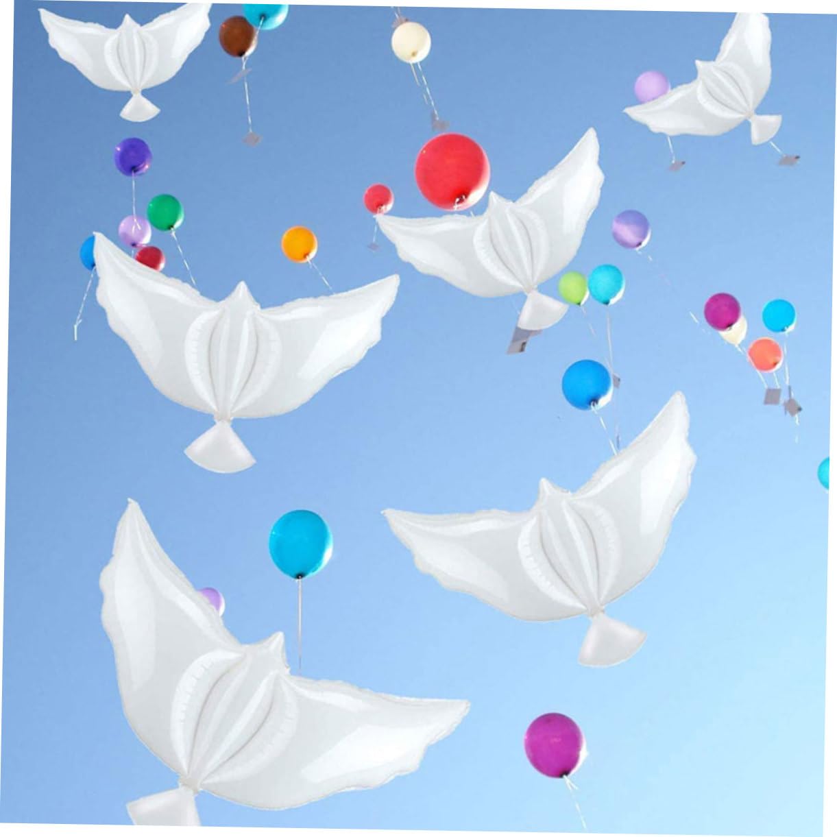 PRETYZOOM 5 Sätze Hochzeitsballons Geburtstagsparty-taubenballons Seifenblasenmaschine Ballonbogen-kit Ballon Im Tauben-design Requisiten Für Partyballons Aluminiumfolie 8 Stück * 5