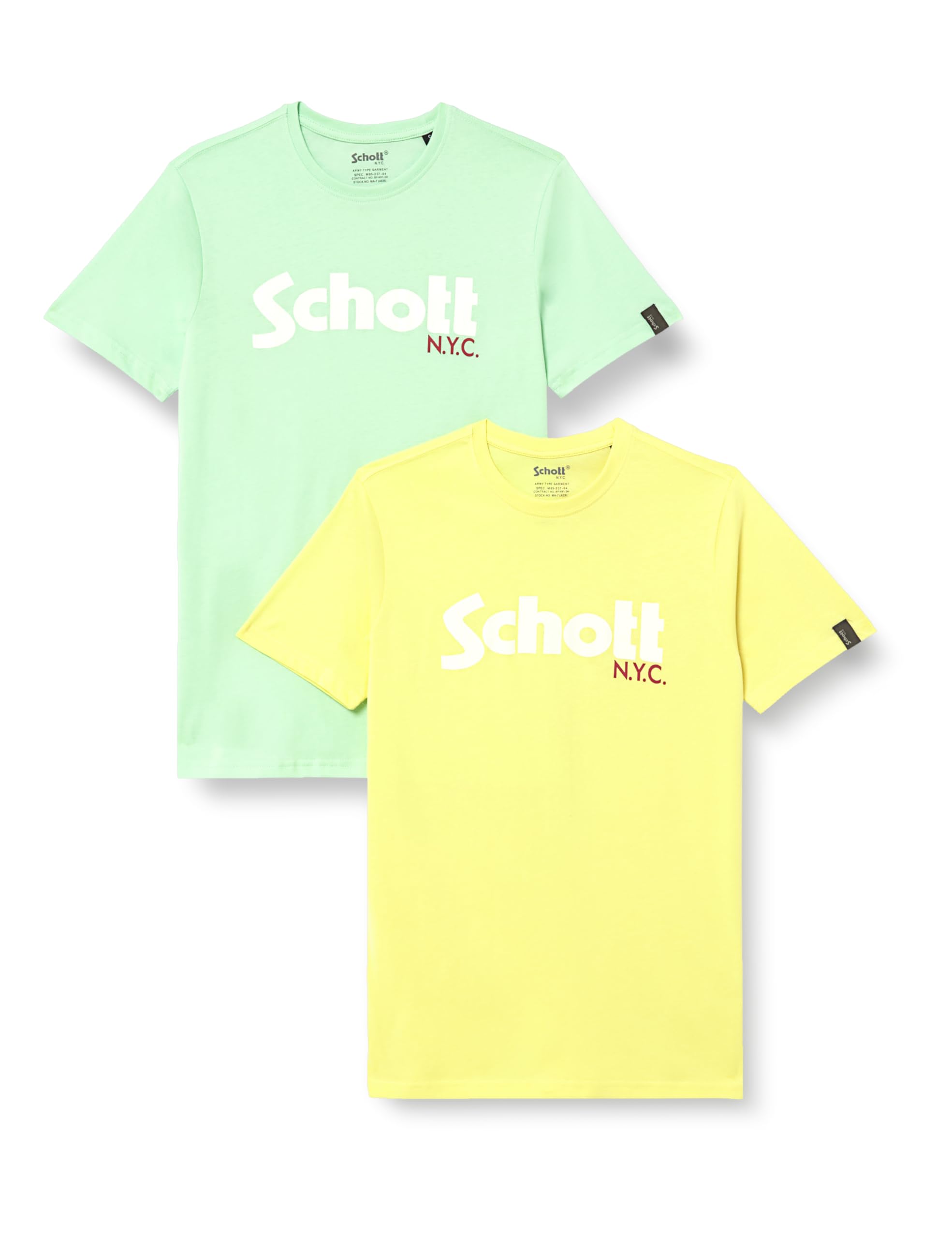 Schott NYC Men's Tspklogo T-Shirt, Multicolored, S