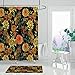 XCBN Badezimmer Dusche Zimmer Dekoration Blume Staubblatt, Gartenthema, Bambus wasserdicht und schimmelresistent Duschvorhang A7 180x180cm
