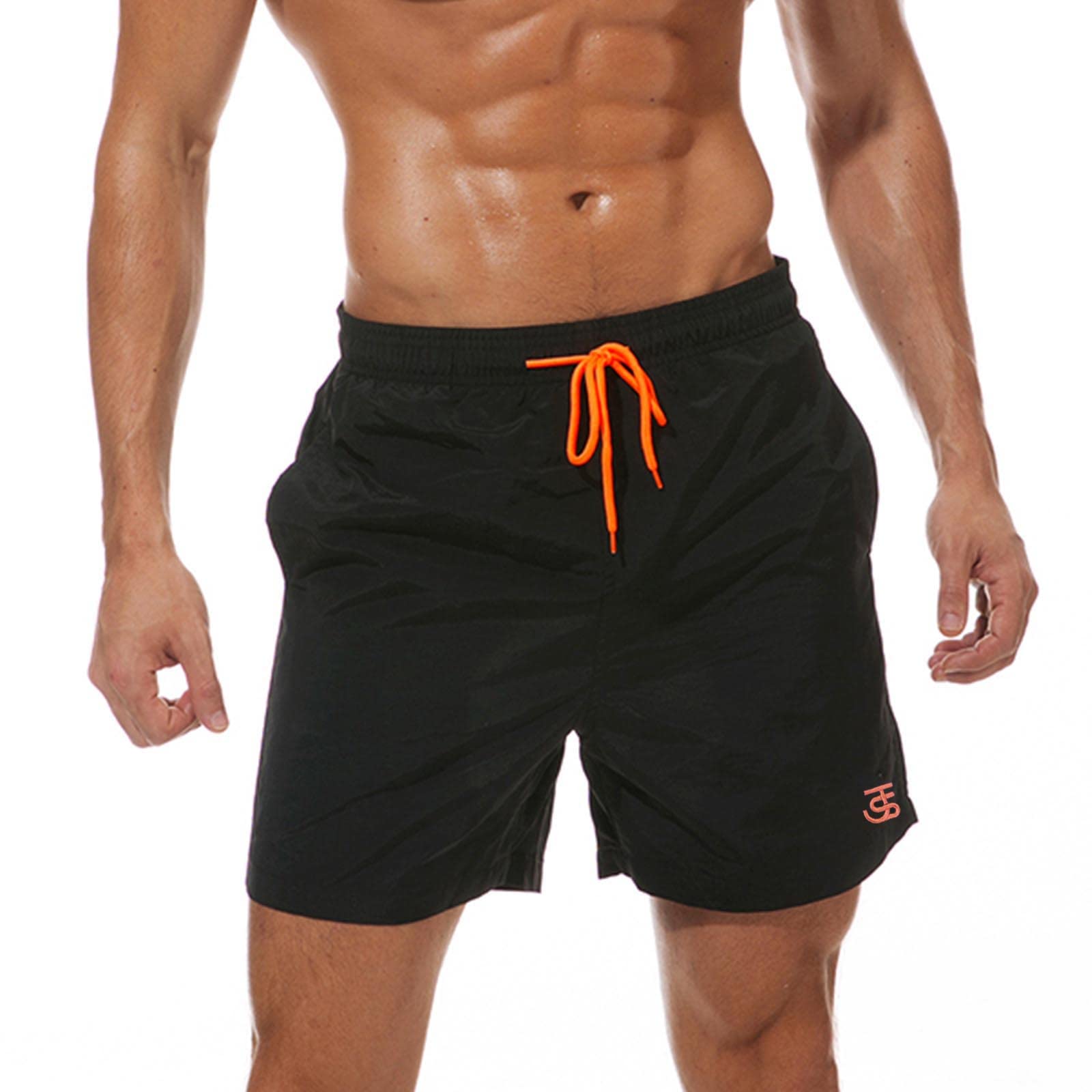 JustSun Badehose Herren Schnelltrocknend Boardshorts mit Mesh-Futter und Verstellbarem Tunnelzug