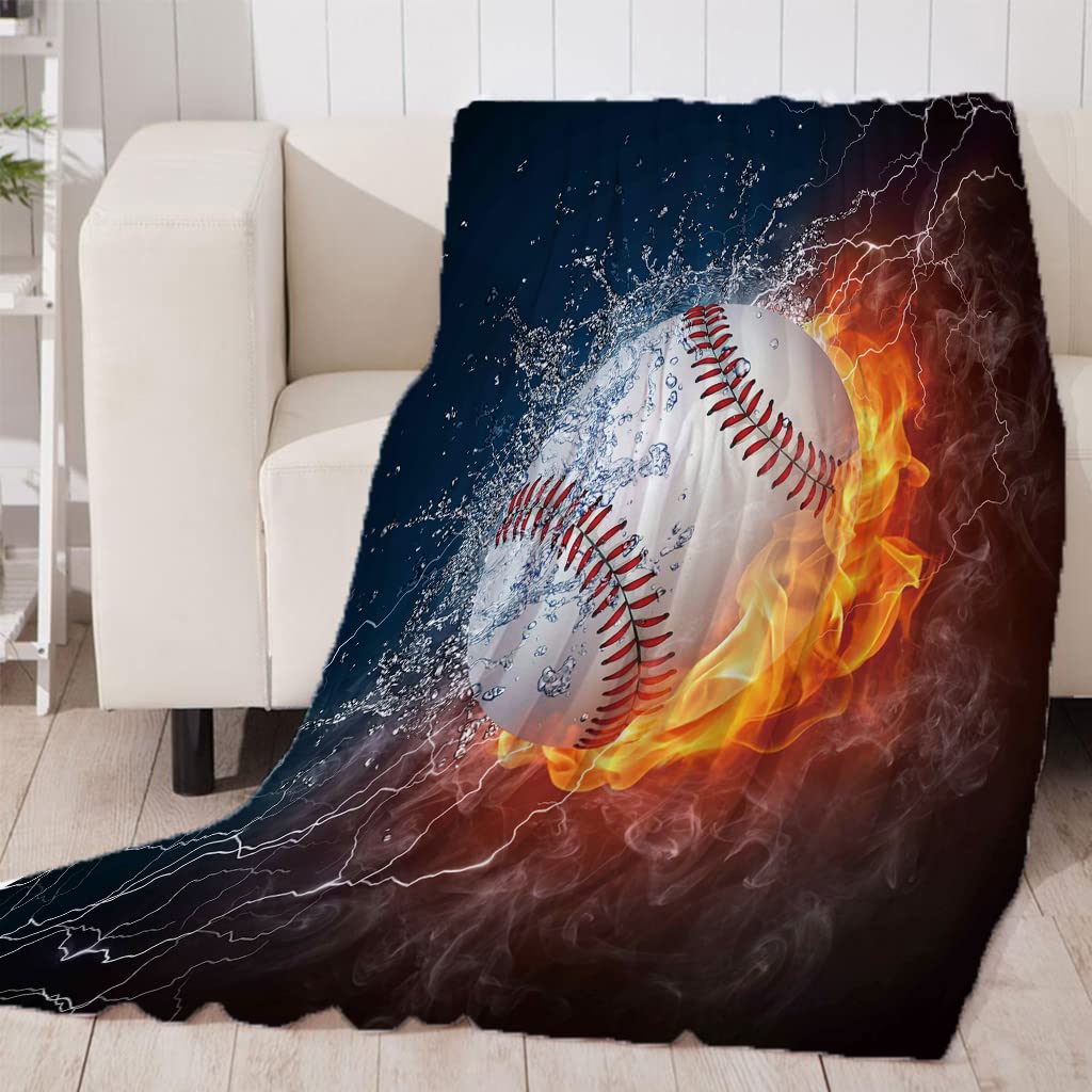 Super miękki flanelowy koc z polaru pasja i baseball lekki przytulny ciepły pluszowy koc na łóżko kanapę sofę 180 x 220 cm