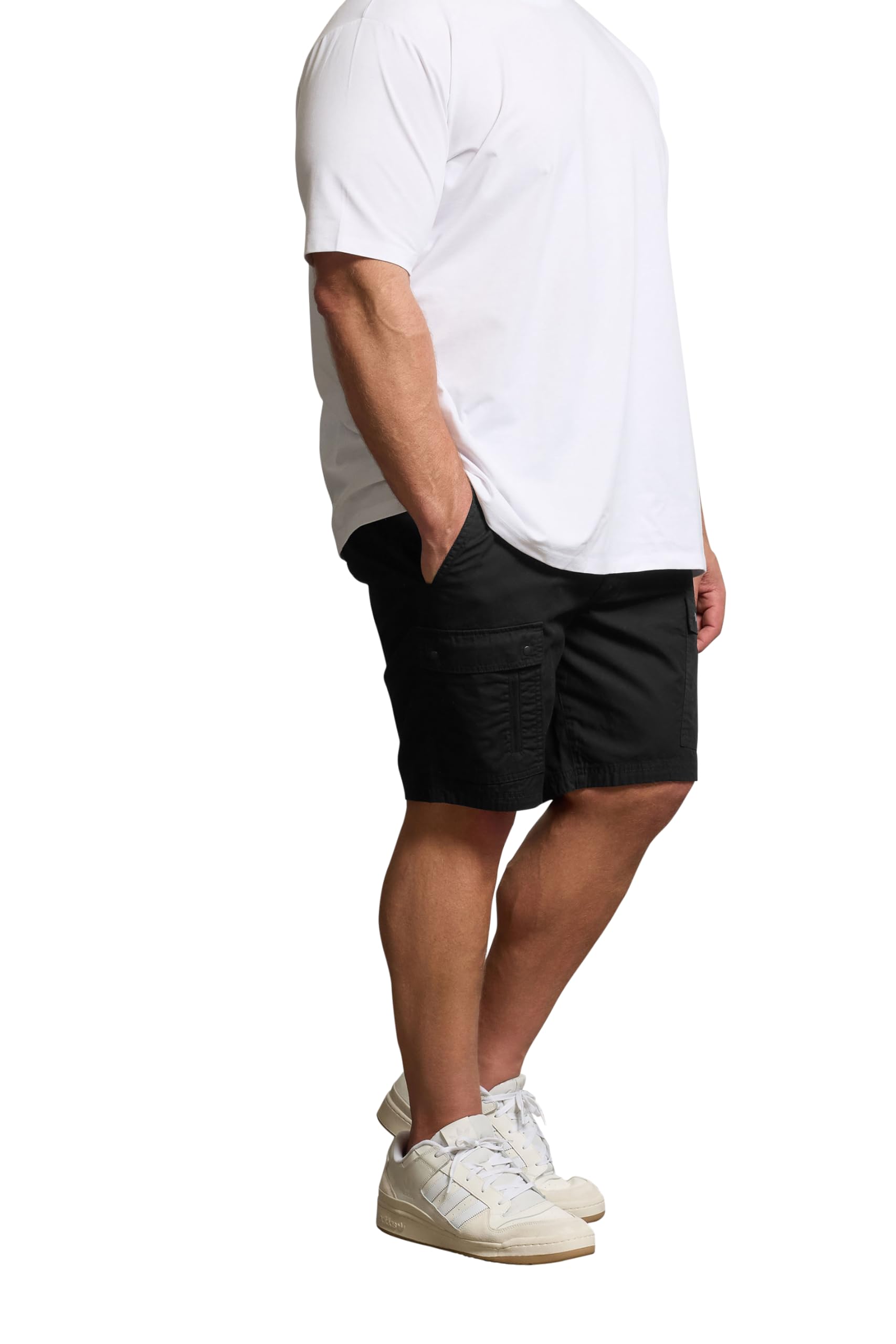 Badrhino Men's Black Big & Tall Trekking Shorts - Plus Size Curve