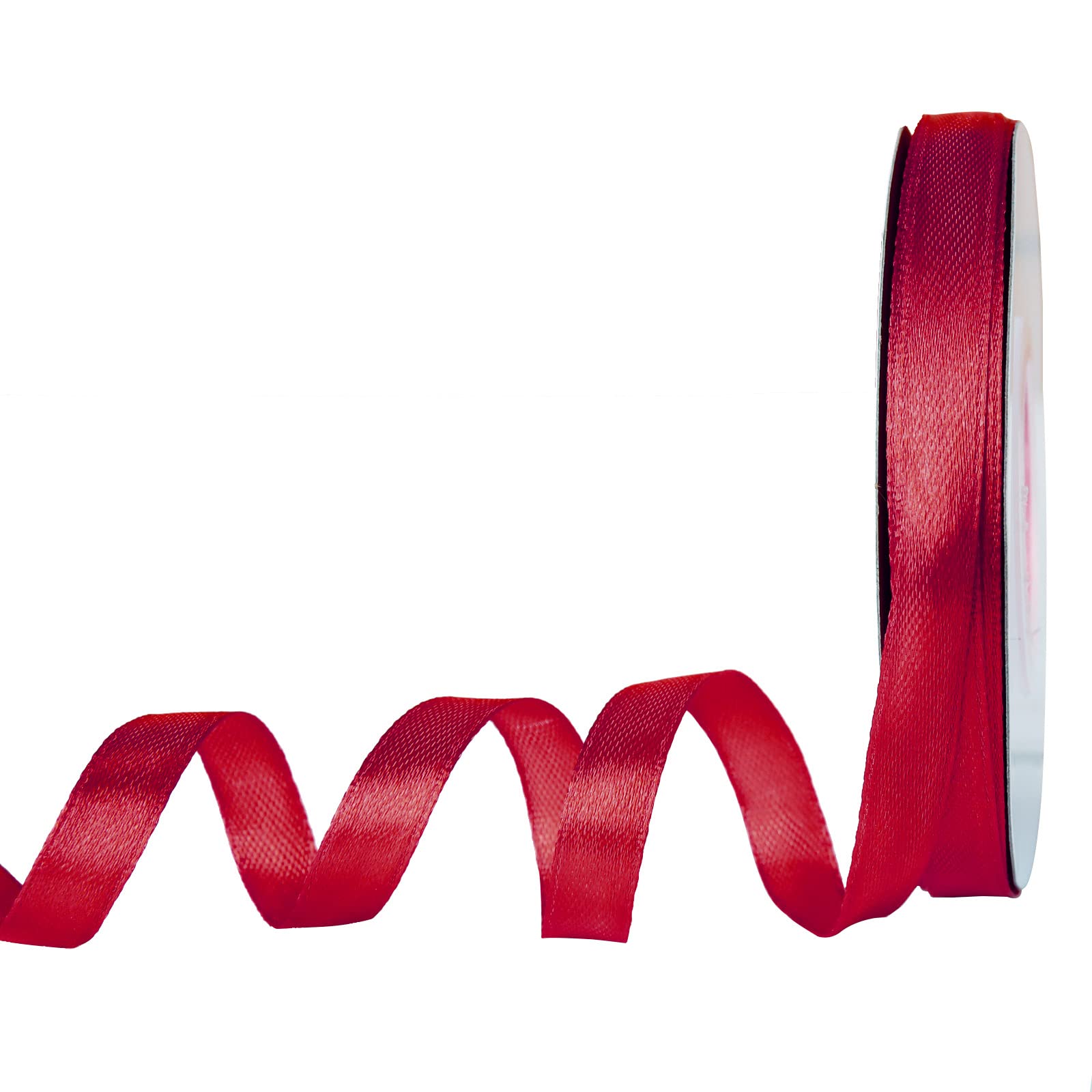 Ramya Solid Color Double Satin Ribbon 1/4Inches X 50Yards, Ribbon is Great for Gift Wrapping, Bows, Sewing, Parties, Wedding Decorations (Wine Red)