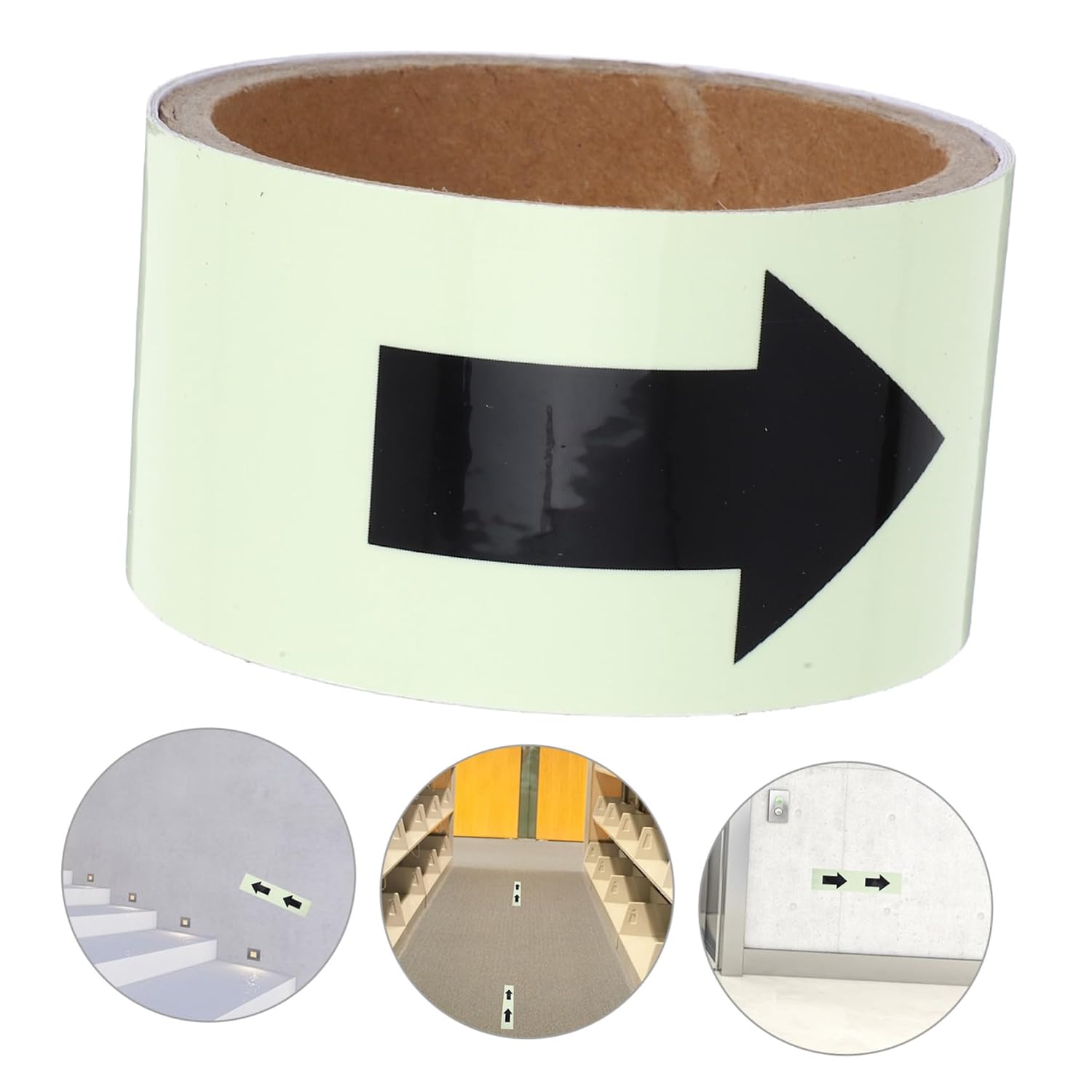 Alipis Reflective Arrow Floor Stickers, Glow in Dark Direction Markers