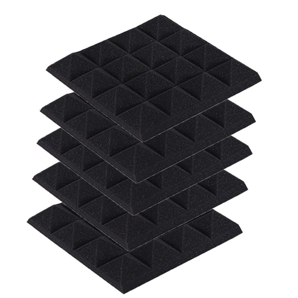 Exteren Acoustic Absorption Panel, 5Pcs Acoustic Panels Studio Foam Acoustic Foam Soundproofing Panel Sound Stop Absorption Corner Wall in Studios or Home Theater