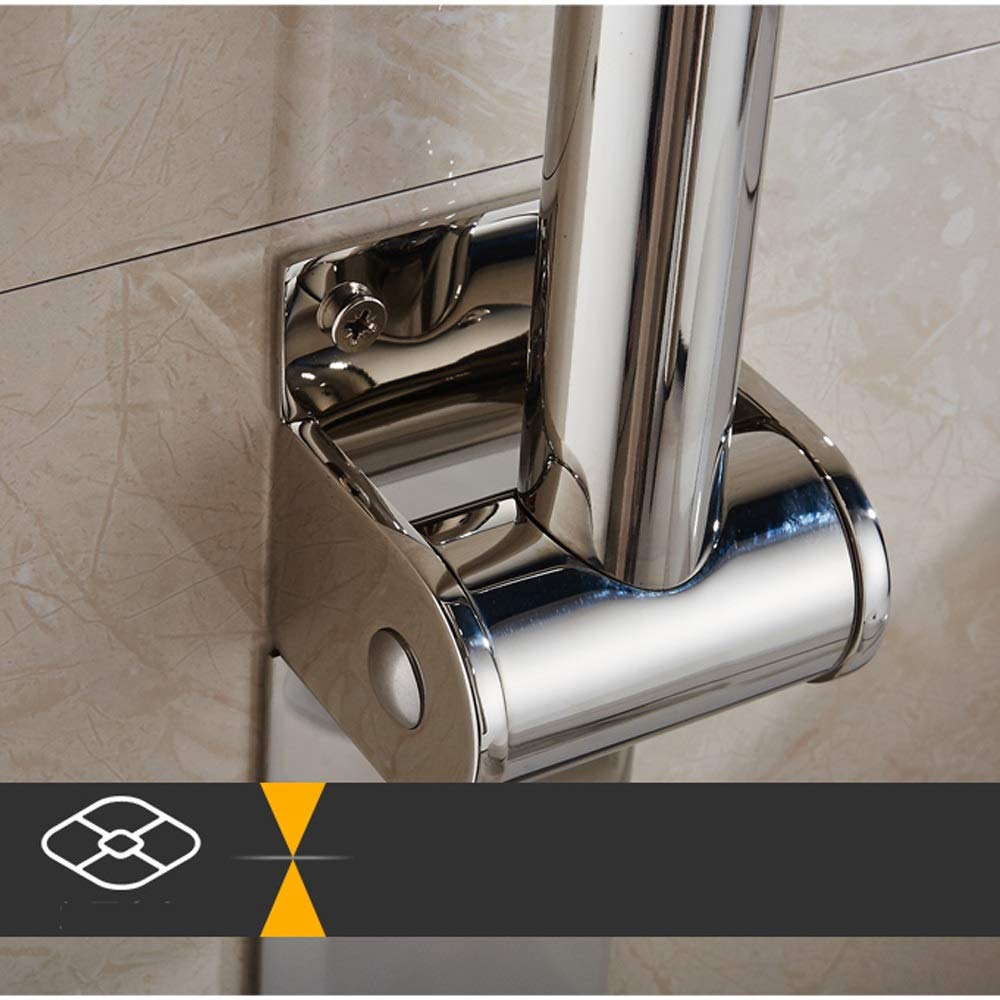 Barra de Apoyo de Seguridad para baño, Barras de Apoyo para discapacitados para baño, Inodoro, Barras de Seguridad abatibles, Soporte de pasamanos, barr(Cepillado