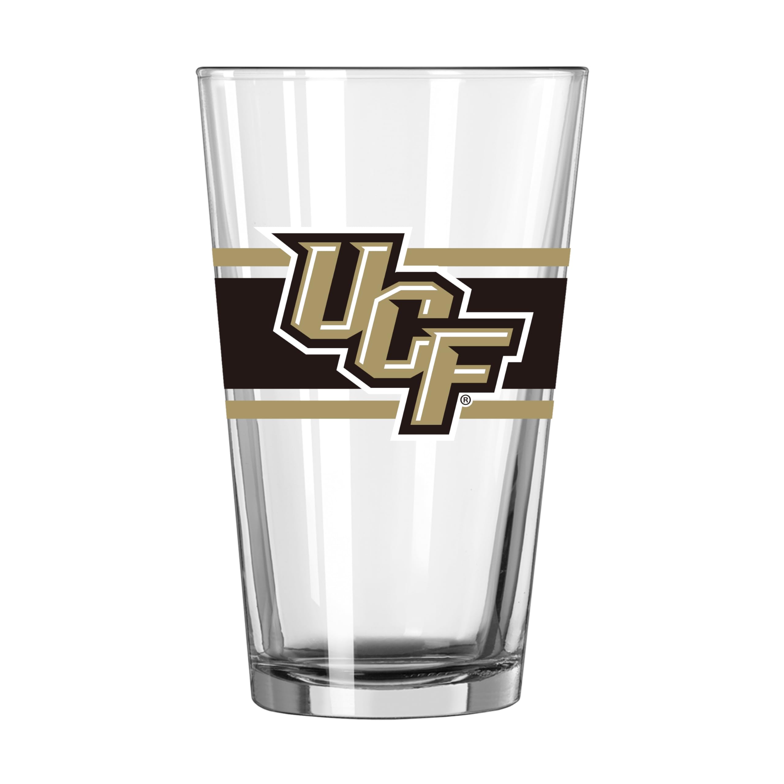Logo Brands NCAA 16 oz Pint Glass - Durable Glass With Bold Team Color– Chip-Resistant Rim Drinkware For Fans, Tailgates, Home Bars &amp; Everyday Use