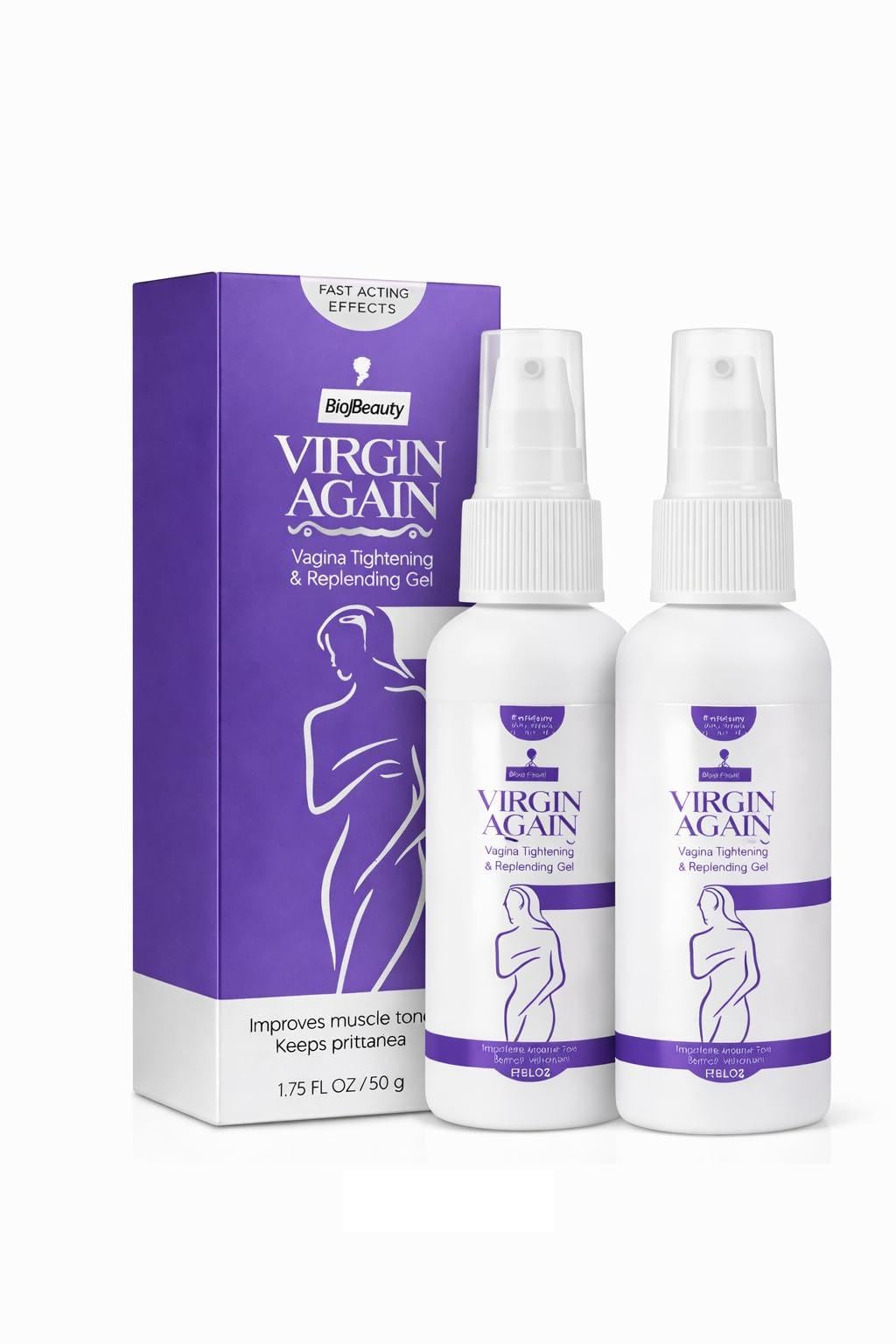Virgin Again Feminine Intimate Care Gel Moisturizing Comfort Support for Women Pack of 2