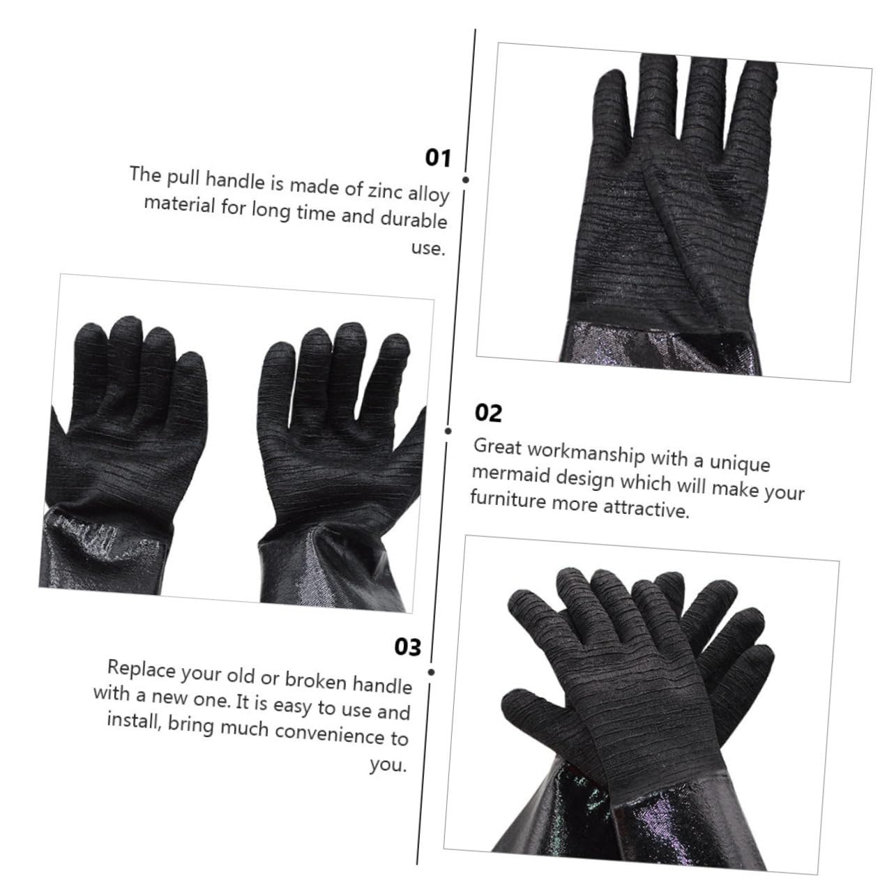 Guantes Resistentes al Calor de Neopreno 1 Par para Horno y Barbacoa