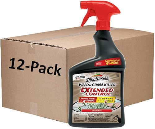 Spectracide Asesino de malezas y hierba con control extendido, 32 onzas, paquete de 12