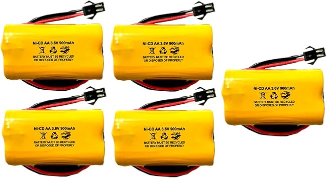5 Pack Exit Sign Emergency Light NiCad Battery 3.6v 900mAh ELB B001 ELBB001 ELB-B001 AA900MAH EU2 LED 0253799 ANIC1566