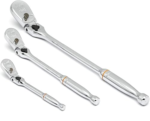 Miniatura 2 de GEARWRENCH Juego de trinquetes de lágrima de cabeza flexible de bloqueo de 90 dientes de 14", 38" y 12" - 81276T