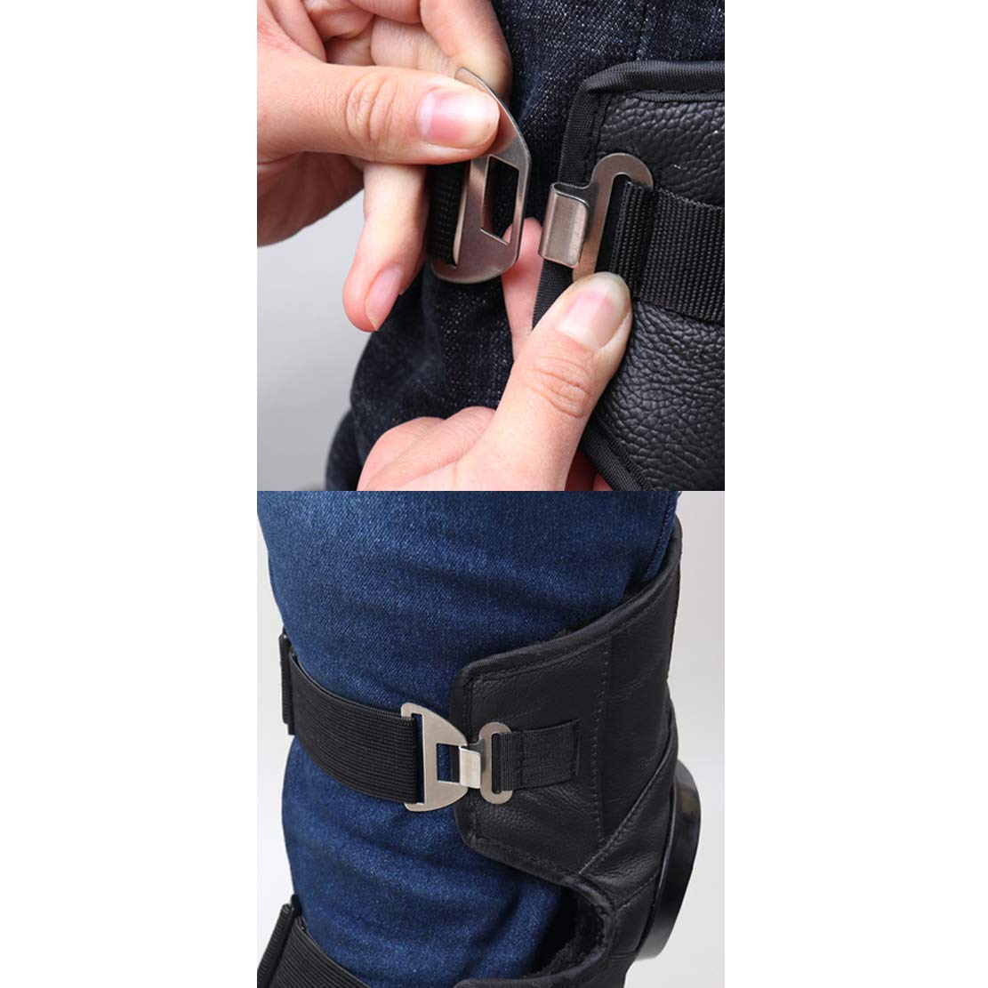 AKT Inverno Mantieni Caldo Ginocchiere per Moto Protezione del Ginocchio Ginocchiera Spessa Lunga per All'aperto Sciare Motocross