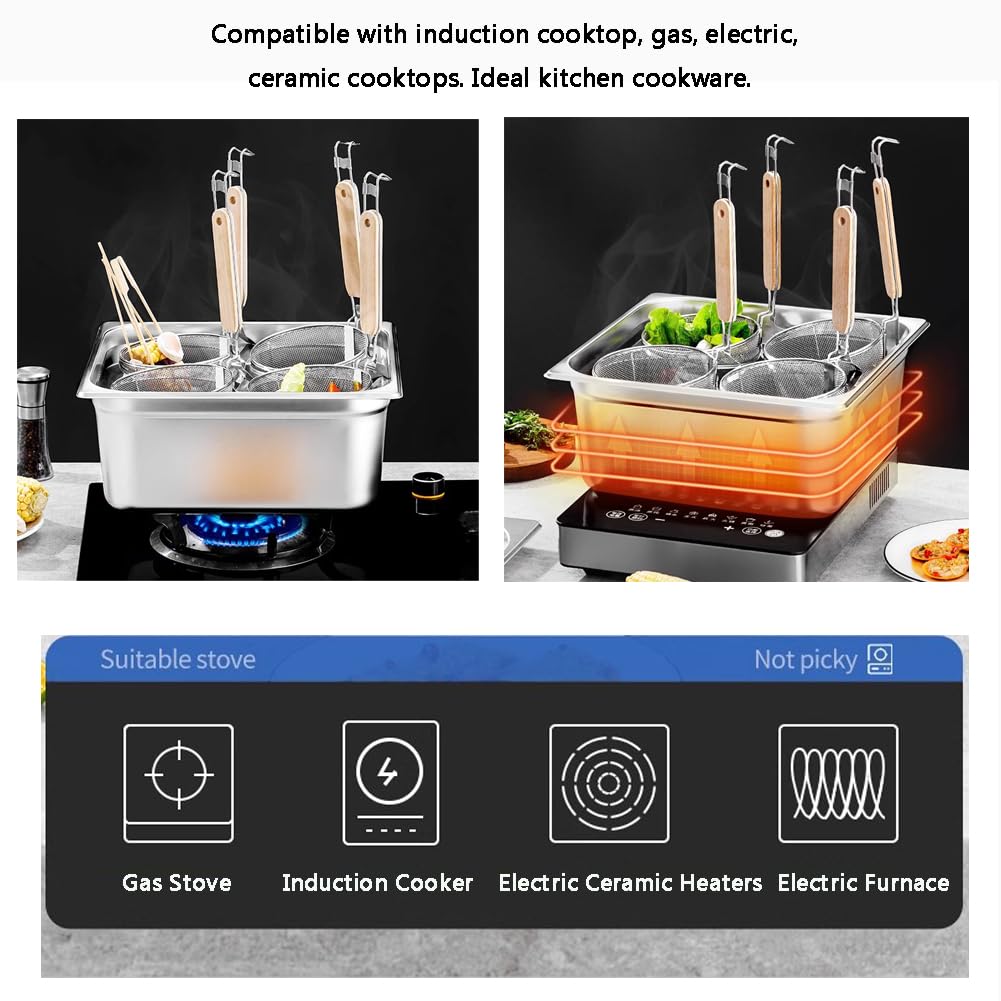 Juego De Ollas Para Pasta De Acero Inoxidable Con 2, 4 Y 6 Orificios: Calentamiento Rápido, Tapa Para Colgar, Asas Seguras Para Cocina Doméstica, Restaurante Y Uso Comercial. Disponibles En 2 Y 4 Ori