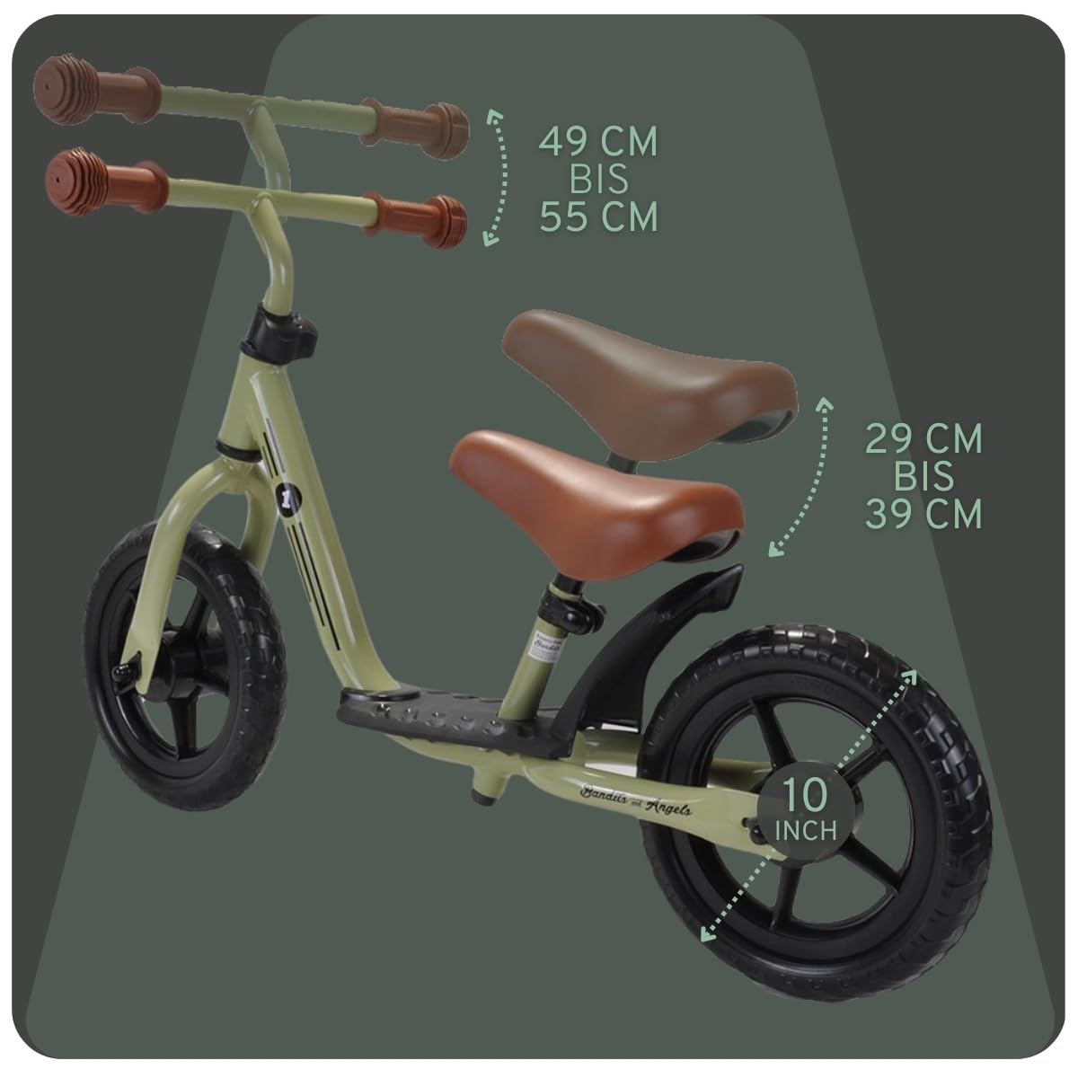BikeStar Sport, 2 in 1 meegroei loopfiets, 10 inch, paars