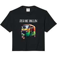 Funny Indian India desi me Rollin Comfort Colors Crop Top