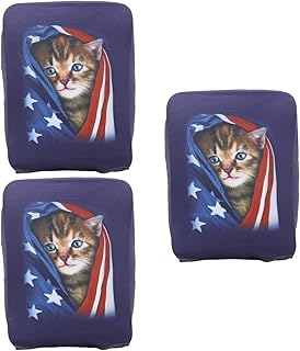 3 Peças Capa Protetora Contra Poeira Para Mala De Viagem Elegante Capa De Carrinho De Bagagem Viagem Ao Ar Livre Bandeira Americana Bandeira Americana Ao Ar Livre Bandeira