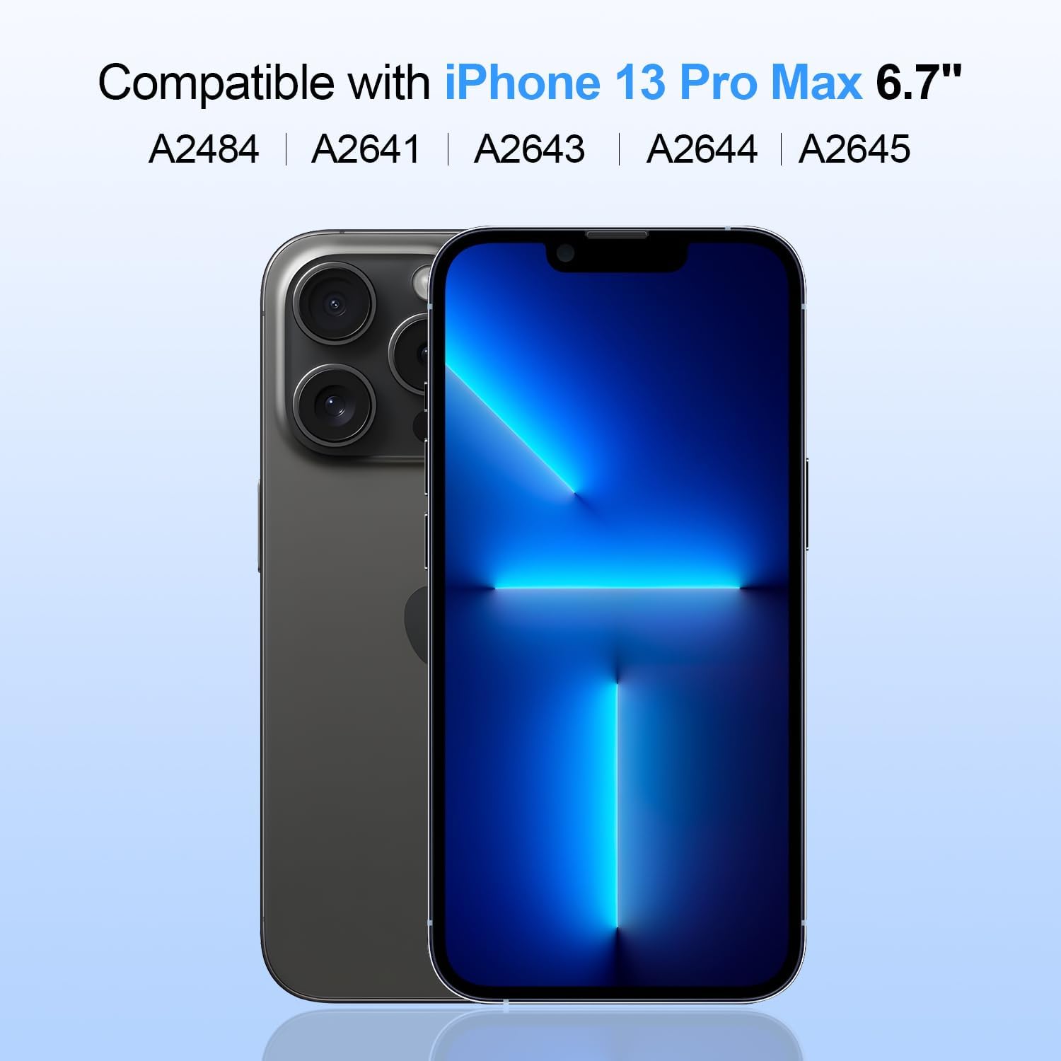 OLED for iPhone 13 Pro Max Screen Replacement Kit, OLED Display 3D Touch Frame Digitizer A2641 A2643 A2484 A2644 A2645 Full Assembly Repair Tool Black 6.7 inch