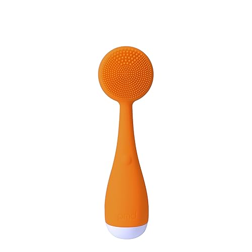 PMD Clean Mini - Smart Facial Cleansing Device with Silicone Brush  Anti-Aging Massager - Waterproof - SonicGlow Vibration Technology - Clear Pores
