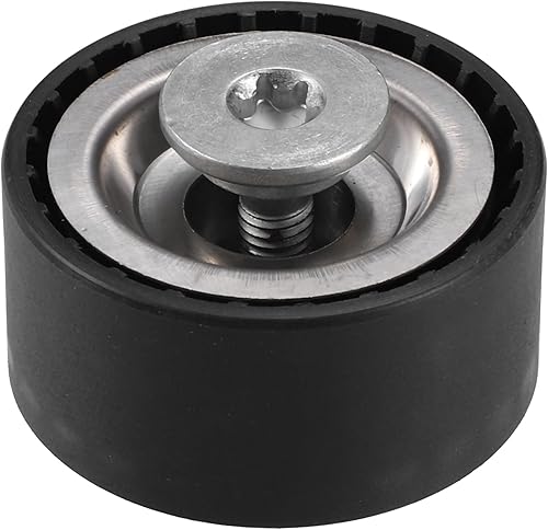 uxcell Polea tensora de correa Accesorio de montaje Polea tensora Polea guía No.6512000770 para Mercedes-Benz Sprinter 2500 2014-2022 Metal negro