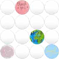 16 Dischi Acrilici Trasparenti 8.8 Cm - Per Pittura E DIY - Foto 10