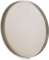 Vista 9 de Hanobe Bandeja Decorativa para Mesa de Café: Bandeja Redonda de Madera Lavada en Blanco, Bandejas Rústicas de Madera Circulares, Centro de Mesa