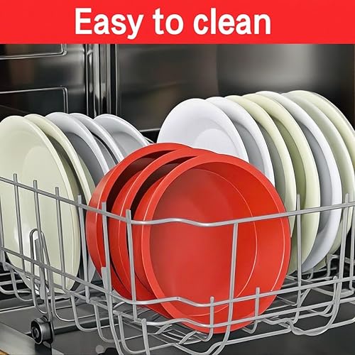 Miniatura 5 de AVIDON Moldes para pasteles de 8 pulgadas, moldes redondos de silicona para tartas de capas, pastel de queso y pastel de chocolate, antiadherentes y