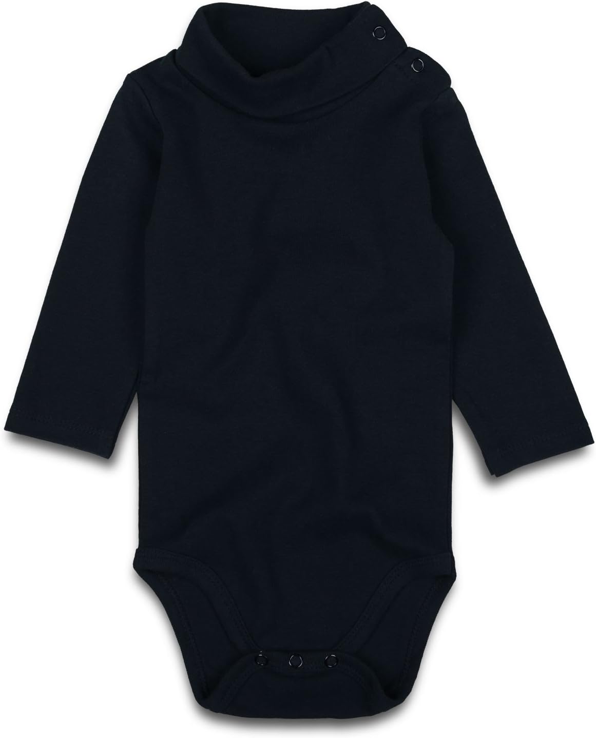 ROMPERINBOX Solid Baby Turtleneck Bodysuit Long Sleeve Cotton Onsies Boy Girl 1 Pack 0-24 Months