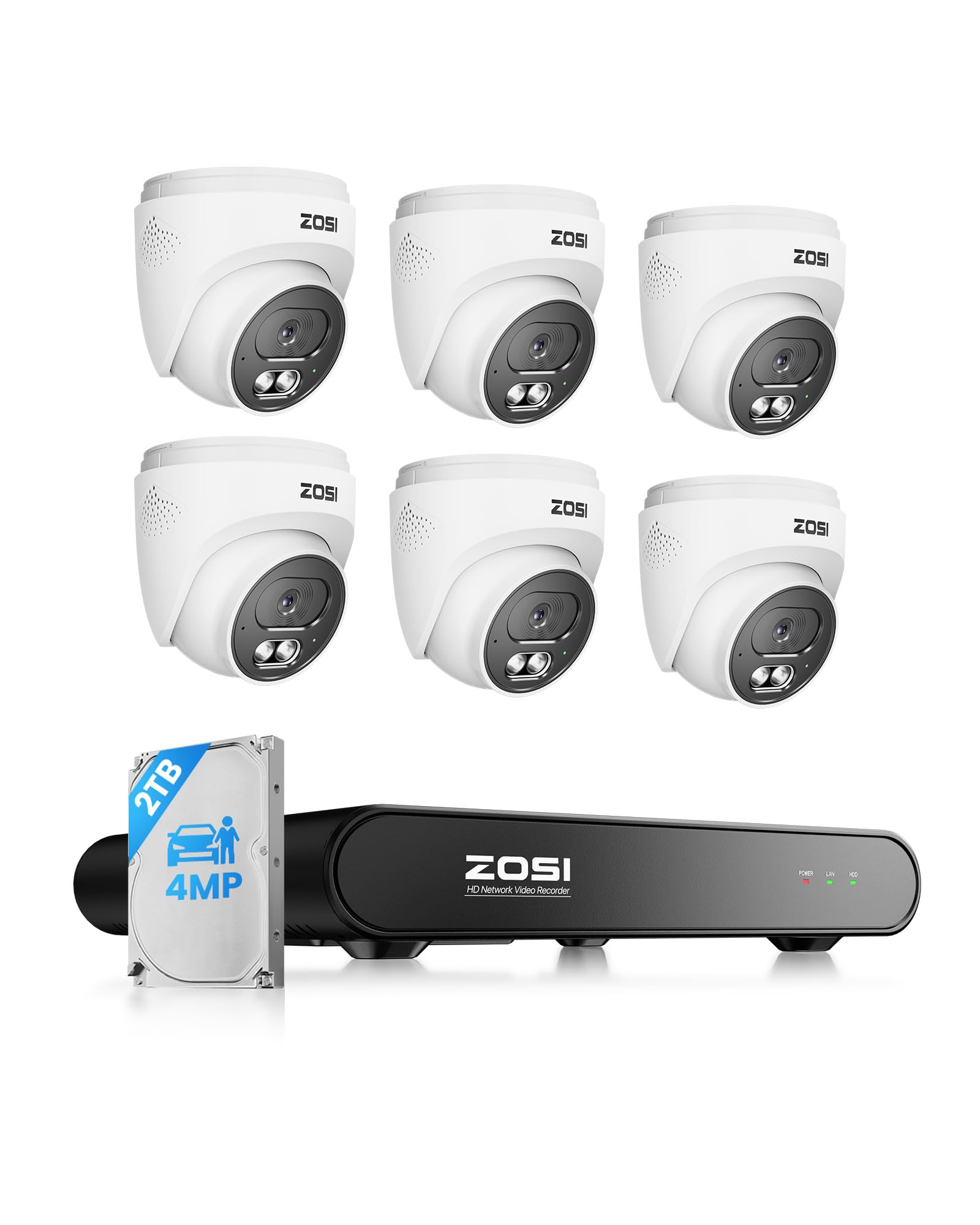 Amazon.com : ZOSI C220 8CH 4MP QHD 2.5K PoE Home Security Camera