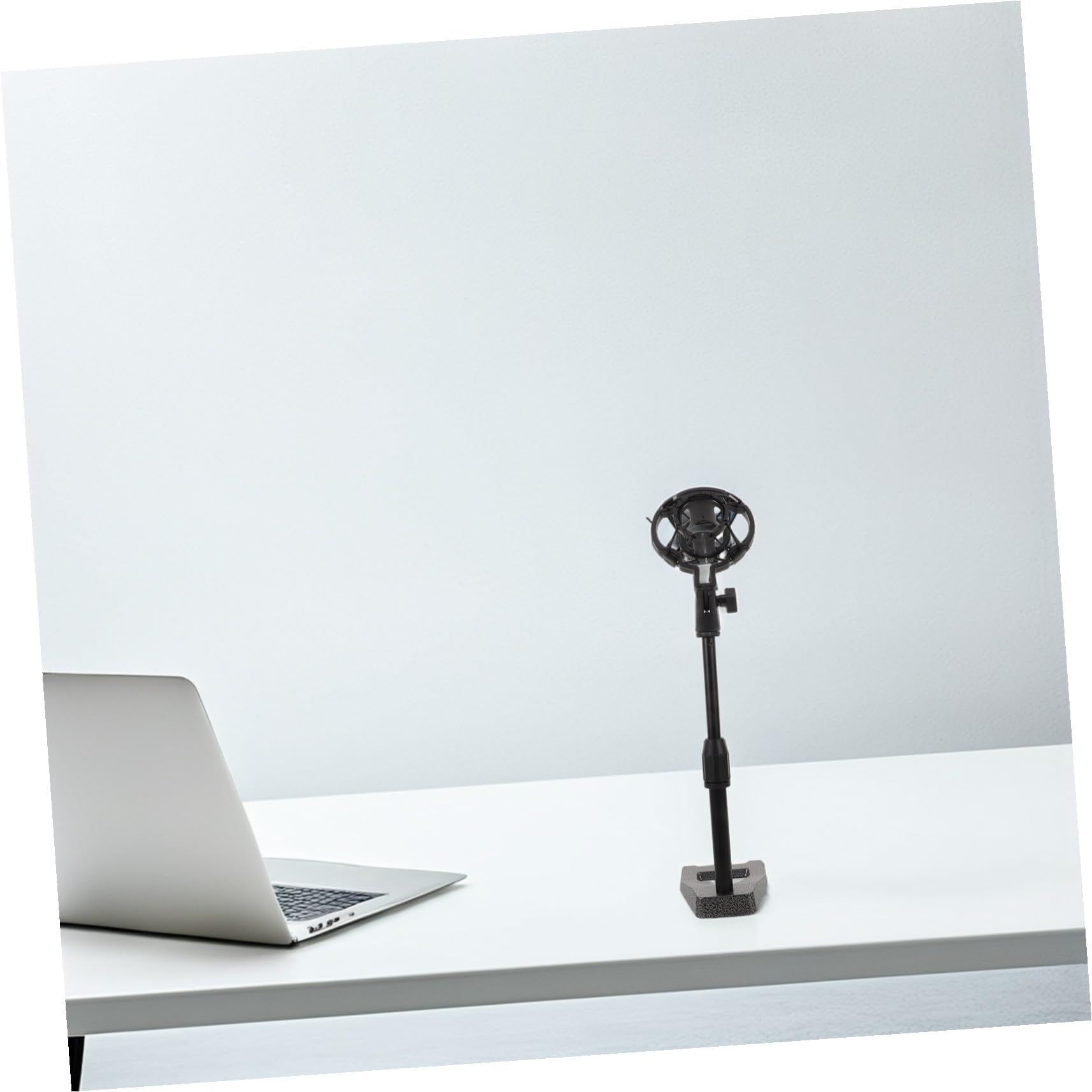 Verstellbarer Desktop Mikrofonständer mit Schwerer Basis und Vibrationsdämpfendem Shock Mount für Tisch für Gesang Interviews Studioaufnahme und Live Streaming