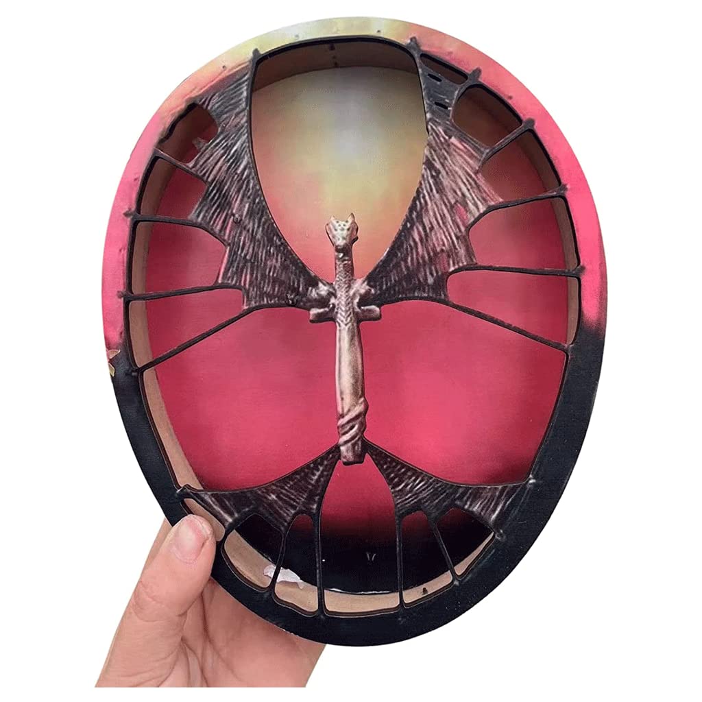 LIOONS Tambor chamán Creativo de 25cm, Tambor de música único con tótem de dragón, palillo de Tambor etéreo y Tambor de Lengua, Tambor de Mano Hecho a Mano
