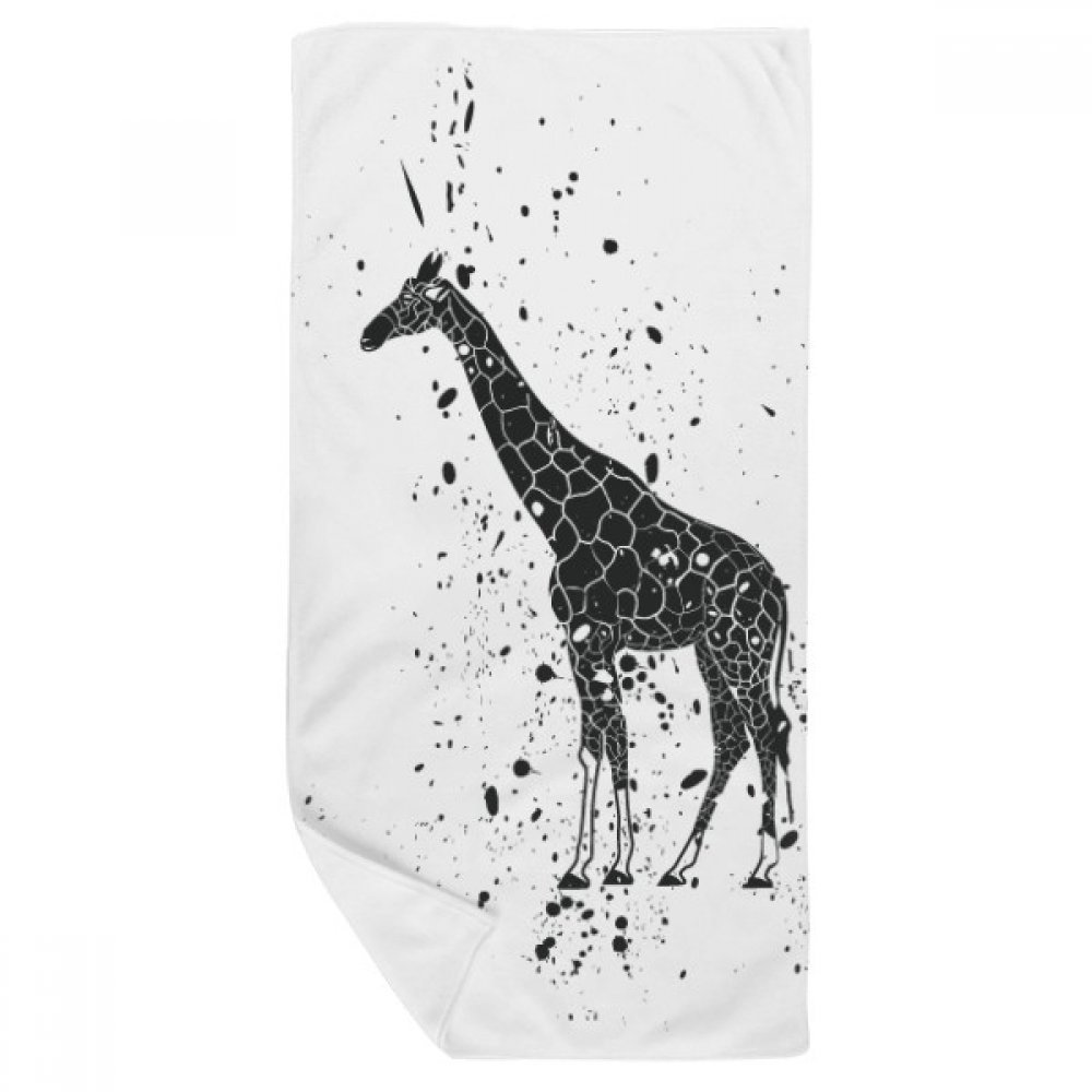 Gant de toilette mexicaine girafe doux et absorbant 35x70cm